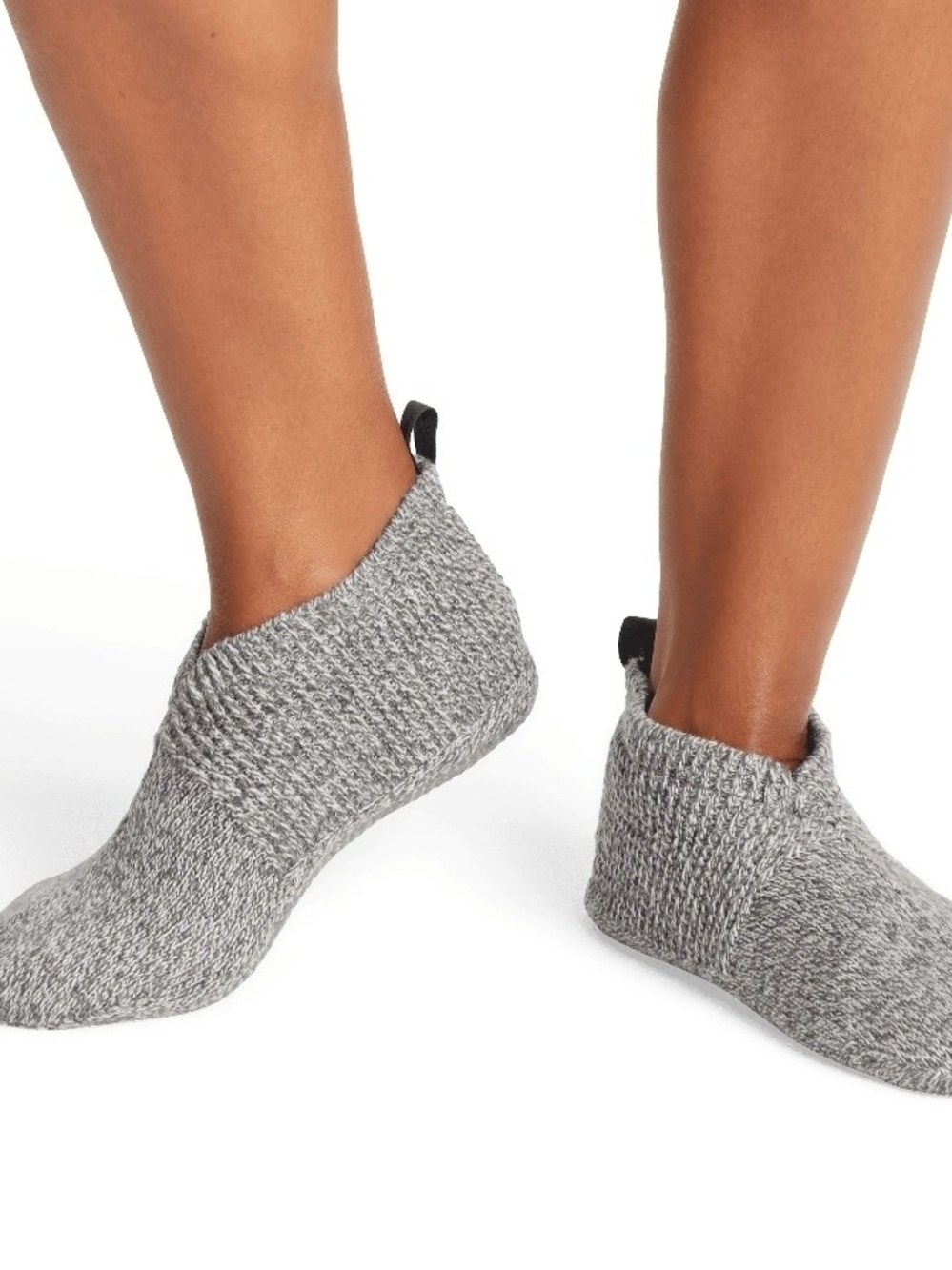Bombas Gray Heathered Knit Slip-On Slippers Non-Slip Rubber Sole Size 8